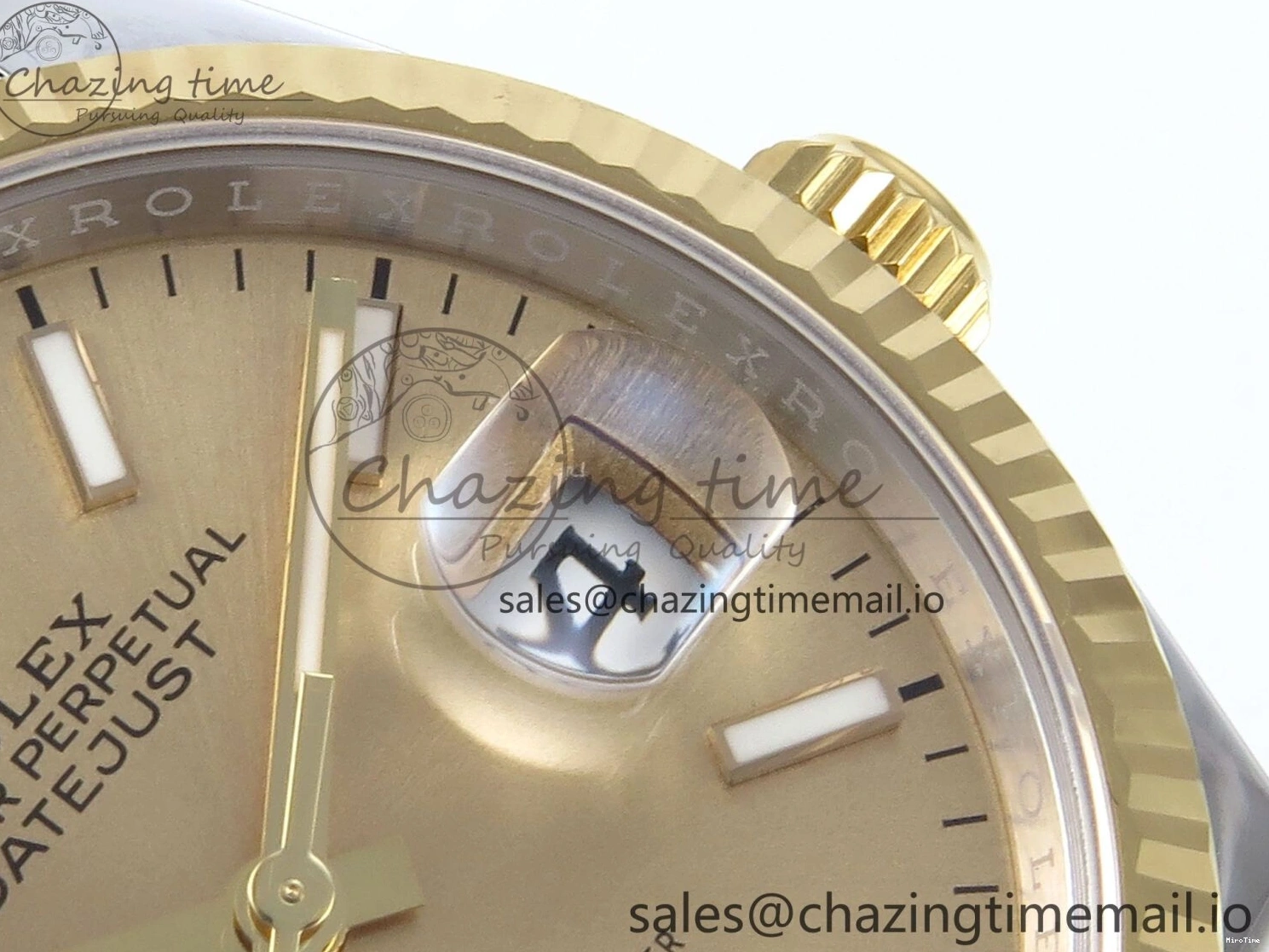 MiroTime 0418 SmartChoice DateJust 36 126233 EWEF Best Edition YG Stick Dial on SS YG Oyster Bracelet A 669